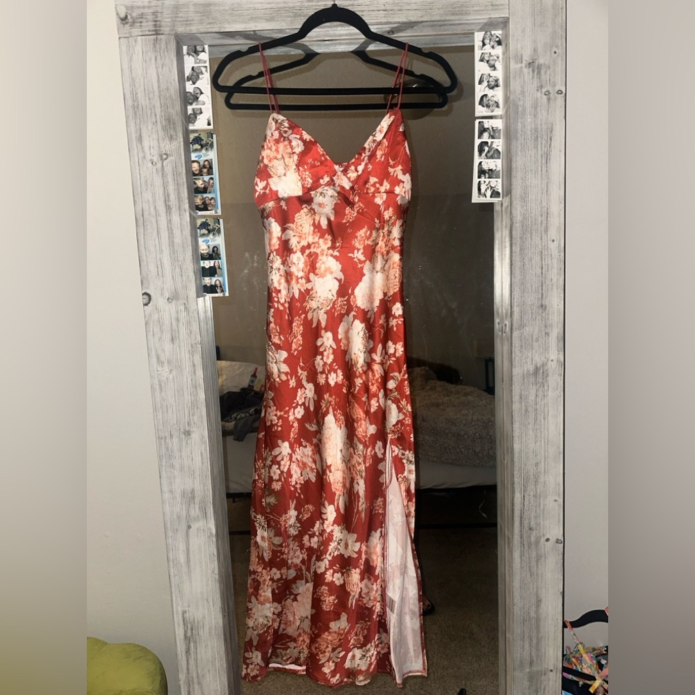 Floral Dark orange Dress